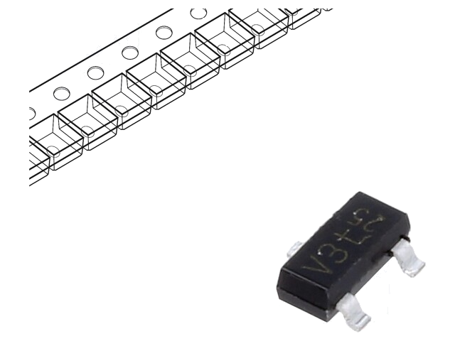 Diode: TVS netwerk; 6,4V; 350W; tweerichtings-,dubbel; SOT23 Diode: TVS netwerk; 6,4V; 350W; tweerichtings-,dubbel; SOT23